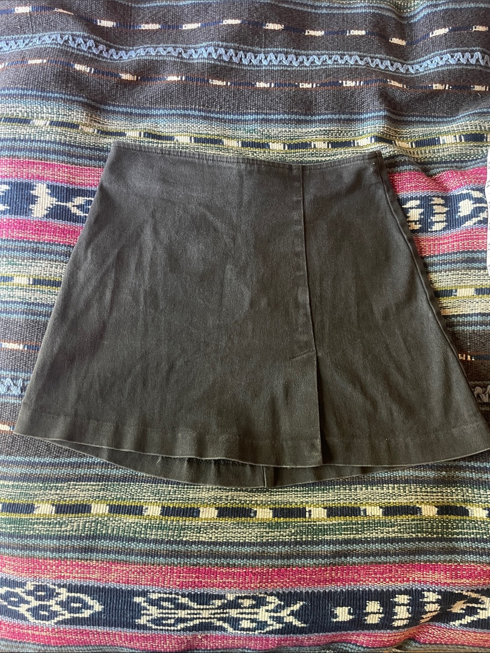 Black A-Line Vintage Mini Skirt